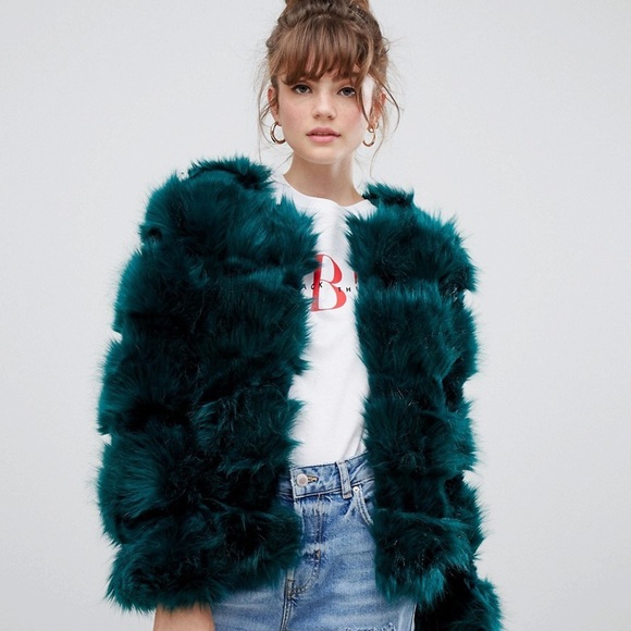 ASOS Jackets & Blazers - ASOS New Look Fluffy Faux Fur Coat